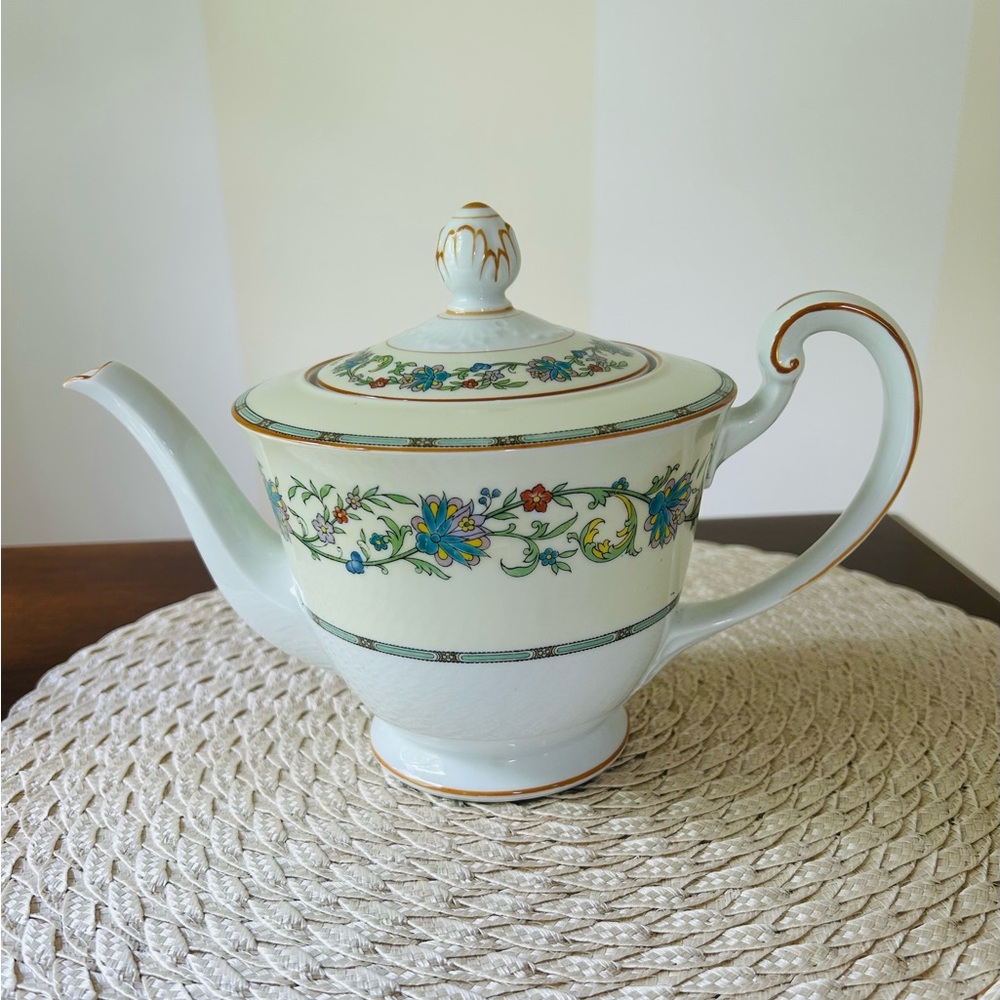 Noritake China  Japan 1583 Teapot, Colorful Floral Teapot